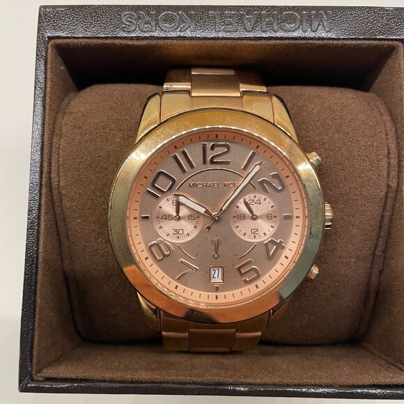 Men's Michael Kors Rose Gold Watch MK5727 - Picture 1 of 3